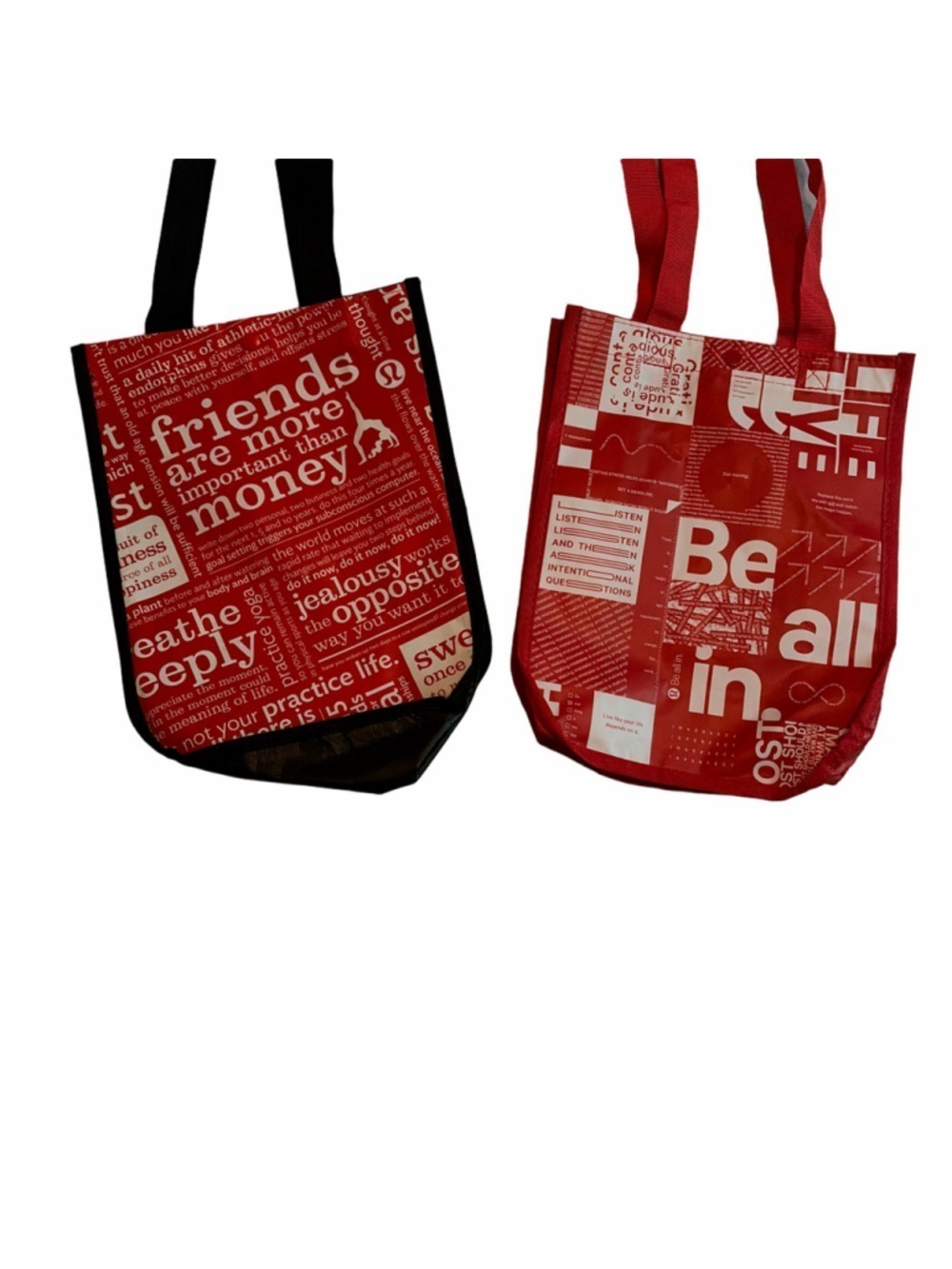 Lululemon Tote Bag Red Black One Size